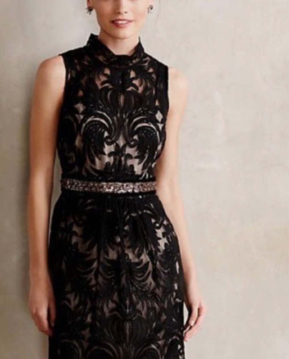 Yoana Baraschi for Anthropologie Overture Tulle Overlay Sheath Cocktail Dress